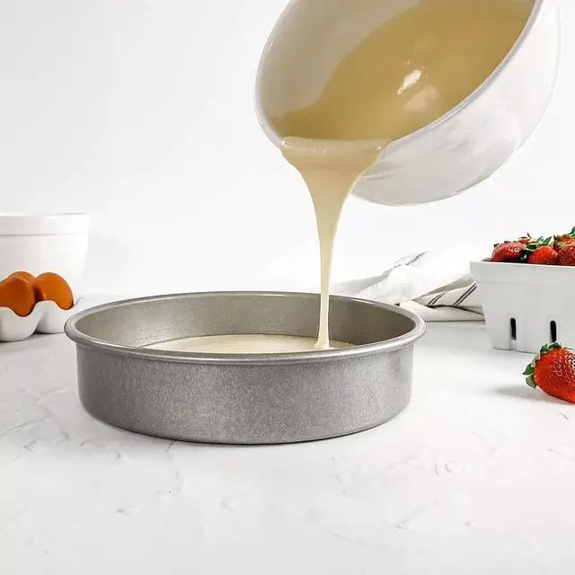 Alt view image 4 of 5 - USA Pan Durable Nonstick Round Shape 4", 6" & 8" Cake Pan Set- Pack of 3