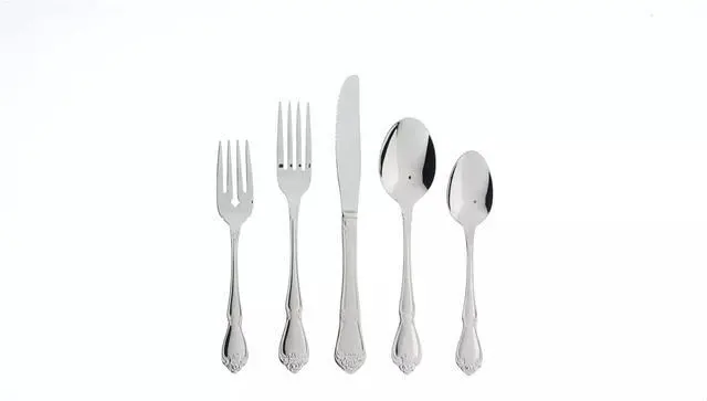 Alt view image 3 of 5 - Oneida True Rose 45-Piece Everyday Flatware, Service for 8, 18/0 Stainless Steel