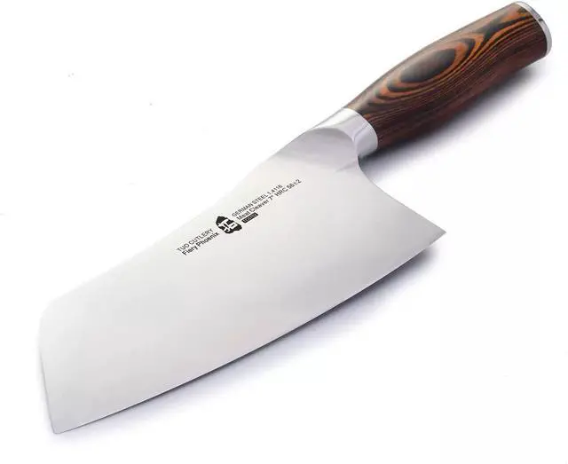 Alt view image 2 of 7 - TUO Cutlery Vegetable Cleaver Knife Chinese Chefs Knife, Stainless Steel, 7"