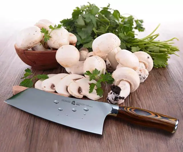 Alt view image 3 of 7 - TUO Cutlery Vegetable Cleaver Knife Chinese Chefs Knife, Stainless Steel, 7"