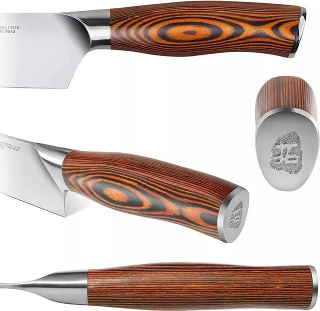 Alt view image 4 of 7 - TUO Cutlery 8" Kitchen Chef Knife, German HC Steel, Fiery Phoenix Series
