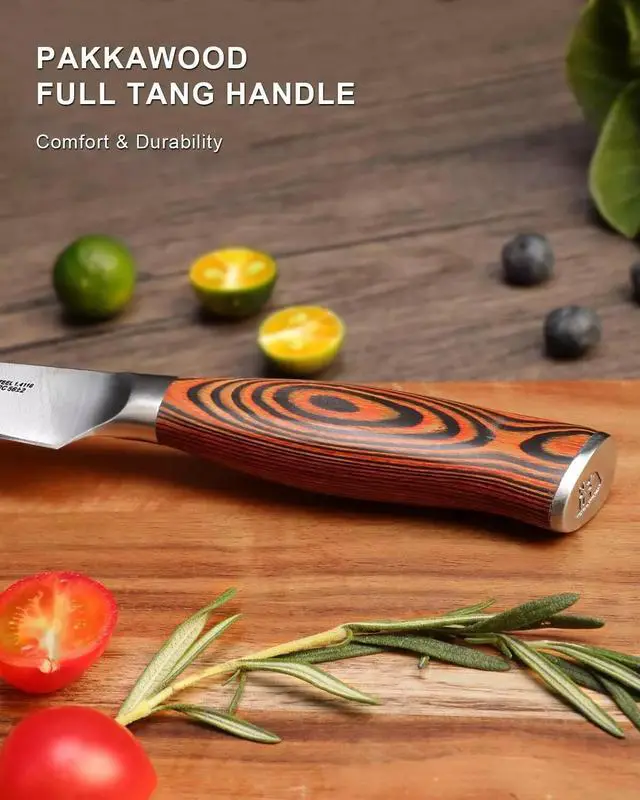 Alt view image 4 of 6 - TUO Cutlery 5'' Utility Kitchen Knife - Fiery Phoenix Series, Stainless Steel