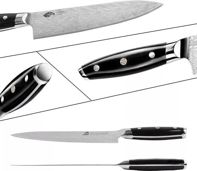 Alt view image 4 of 6 - TUO Cutlery High Carbon Stainless Steel Kitchen Chef Knife 8-inch, Black