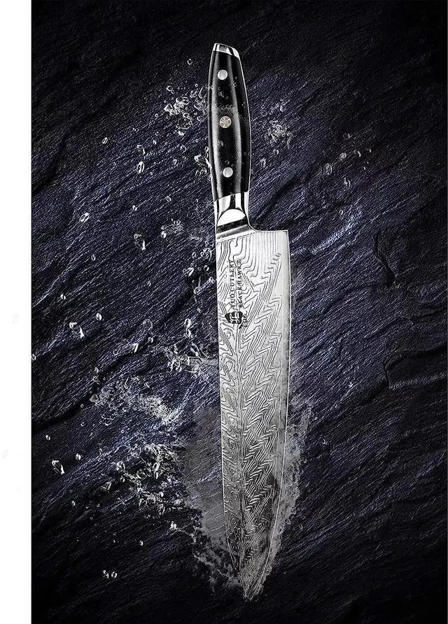 Alt view image 3 of 5 - TUO Cutlery 10'' Chef Knife - Black Hawk-S Series, Vegetable & Meat Cleaver