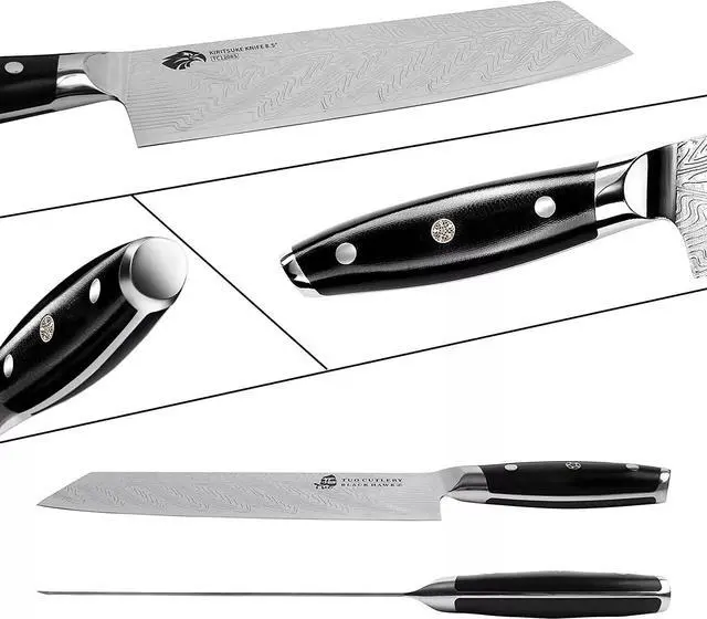 Alt view image 2 of 6 - TUO Cutlery Chef's Kitchen Kiritsuke Knife, Black Hawk-S Series, 8.5 inch