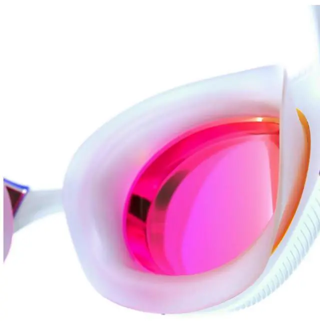 Alt view image 4 of 5 - Speedo Fastskin Hyper Elite Mirrored Goggles, White/Oxid Grey/Rose Gold