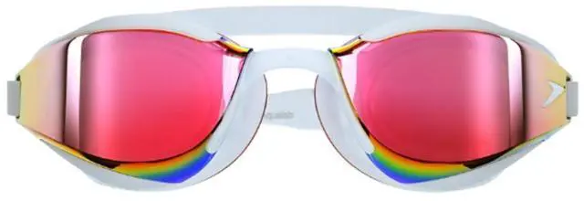 Alt view image 2 of 5 - Speedo Fastskin Hyper Elite Mirrored Goggles, White/Oxid Grey/Rose Gold