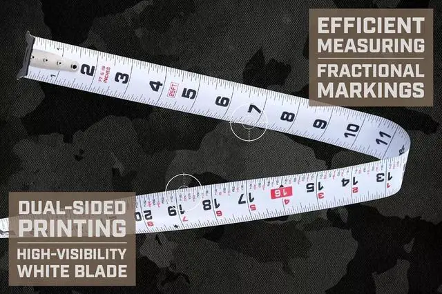 Alt view image 6 of 6 - Spec Ops Tools 35-Foot Elite Series Measuring Tape, Includes Fractional Markings