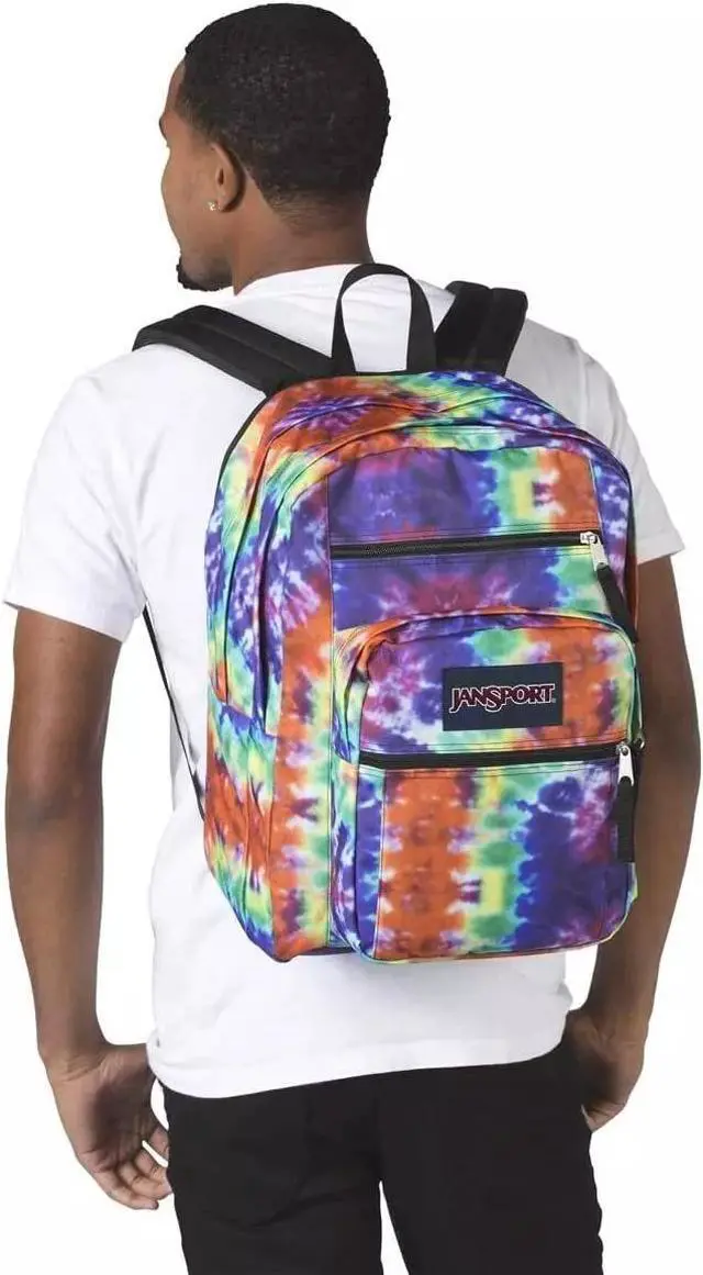 Alt view image 3 of 4 - JanSport Big Student Backpack, Red/Multi Hippie Days