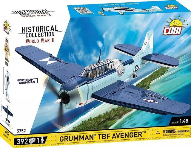 Main image of COBI Historical Collection WWII Grumman TBF Avenger, Toys for Kids, 392 Pieces