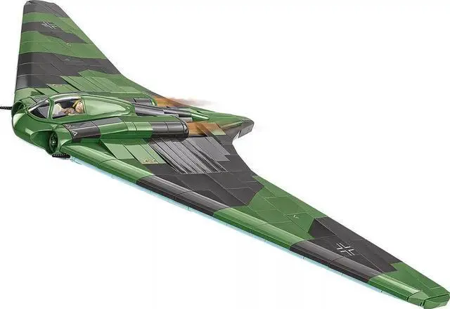Alt view image 2 of 6 - COBI HC WWII Horten Ho 229 Military Aircraft Construction Blocks Kit, 953 Pieces