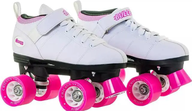 Alt view image 2 of 5 - Chicago Unisex Bullet Speed Regular Lace-Up Roller Skate - White - Size 7