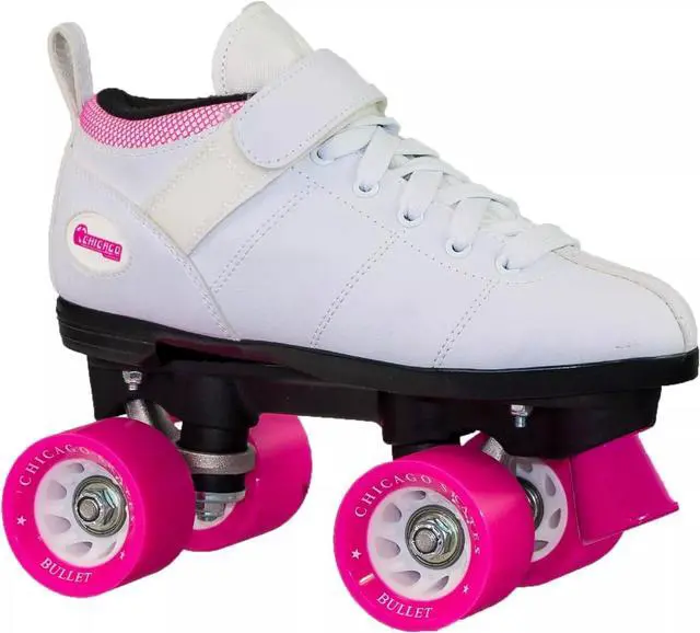 Main image of Chicago Unisex Bullet Speed Regular Lace-Up Roller Skate - White - Size 7