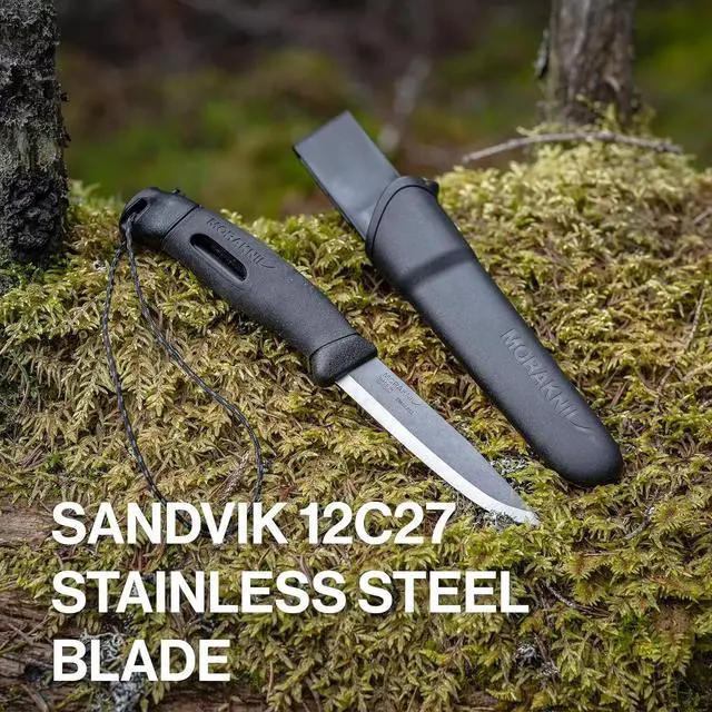 Alt view image 4 of 6 - Morakniv Companion Spark Stainless Steel Fixed Blade Knife, Fire Starter - Blue