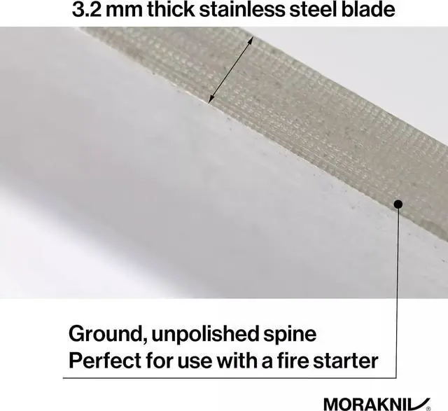 Alt view image 3 of 6 - Morakniv Garberg 4.3" Full Tang Stainless Steel Fixed Blade Knife - Black