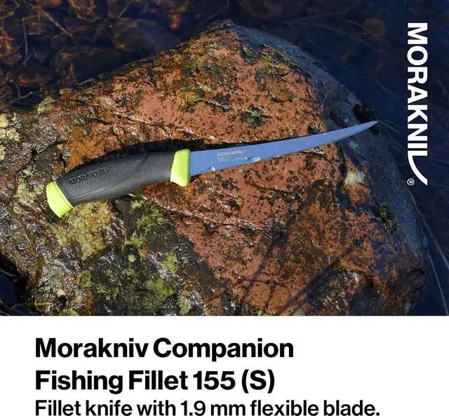 Alt view image 5 of 6 - Morakniv 6.1" Fish Fillet Knife with Sandvik Stainless Steel Blade, Black/Yellow