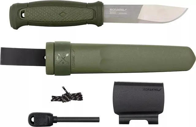 Alt view image 2 of 3 - Morakniv Kansbol Stainless Steel Fixed Blade Knife with Sandvik - Military Green
