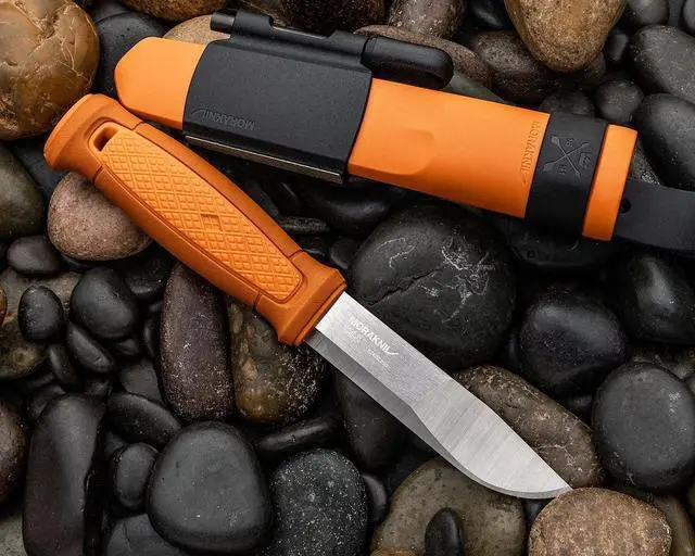 Alt view image 4 of 4 - Morakniv Kansbol Fixed Blade Knife with Sheath and Fire Starter - Burnt Orange