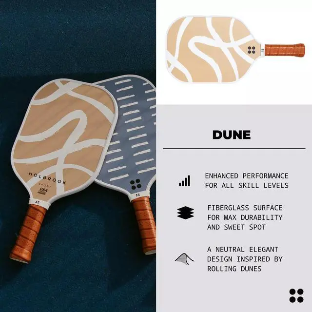 Alt view image 2 of 5 - Holbrook Pickleball Dune Design Sport Series Pickleball Paddle - Durable Fiberglass Surface