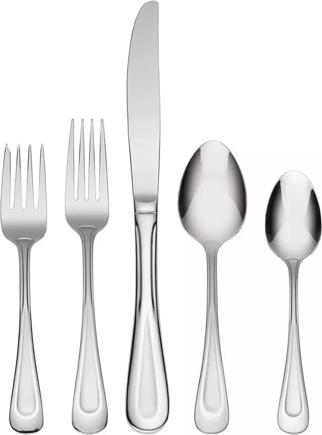 Main image of Oneida Satin Sand Dune 45-Piece Flatware, Service of 8, Silver