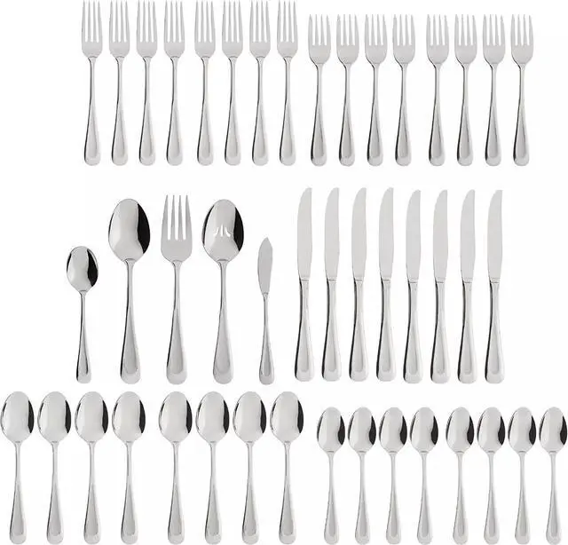 Alt view image 2 of 4 - Oneida Satin Sand Dune 45-Piece Flatware, Service of 8, Silver