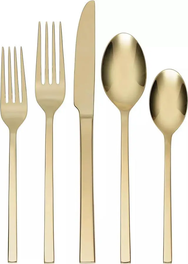 Alt view image 5 of 5 - Oneida Allay Mixed 40-Piece Everyday, Service for 8 Flatware Set, Black