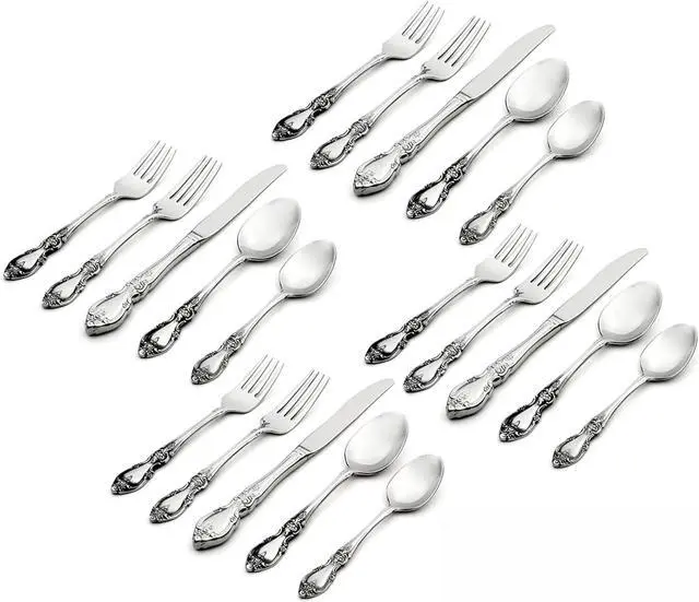 Main image of Oneida Louisiana 45-Piece Service For 8 Flatware Set, Silver