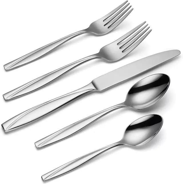 Alt view image 3 of 5 - Oneida Camlynn Mirror 45 Piece Flatware Set, Stainless Steel, Service for 8