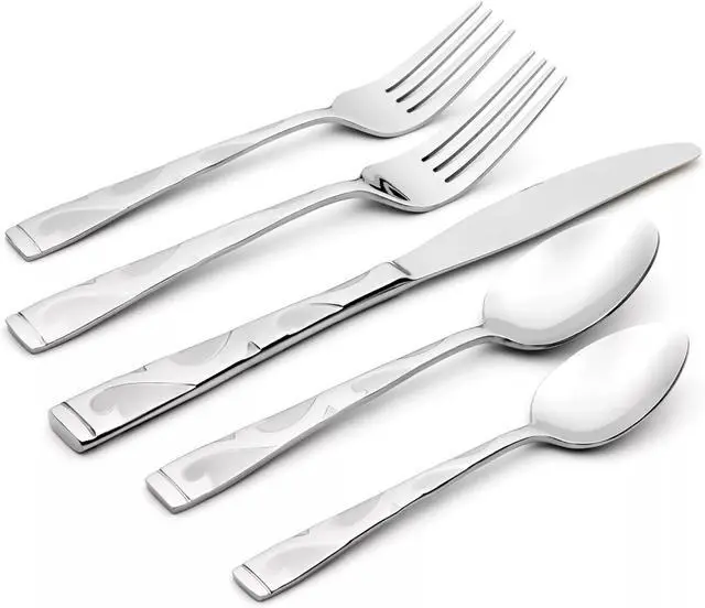 Alt view image 3 of 4 - Oneida B340045B Tuscany 45-Piece Flatware Set, Service for 8