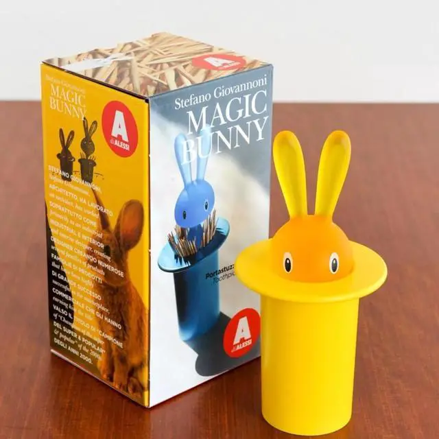 Alt view image 3 of 5 - Alessi ASG16 Y Magic Bunny Plastic Toothpick Holder, Yellow