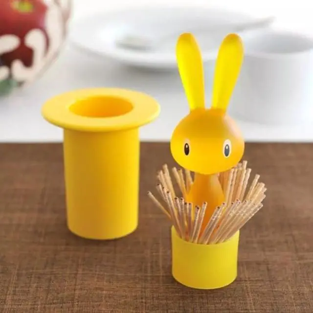 Alt view image 5 of 5 - Alessi ASG16 Y Magic Bunny Plastic Toothpick Holder, Yellow