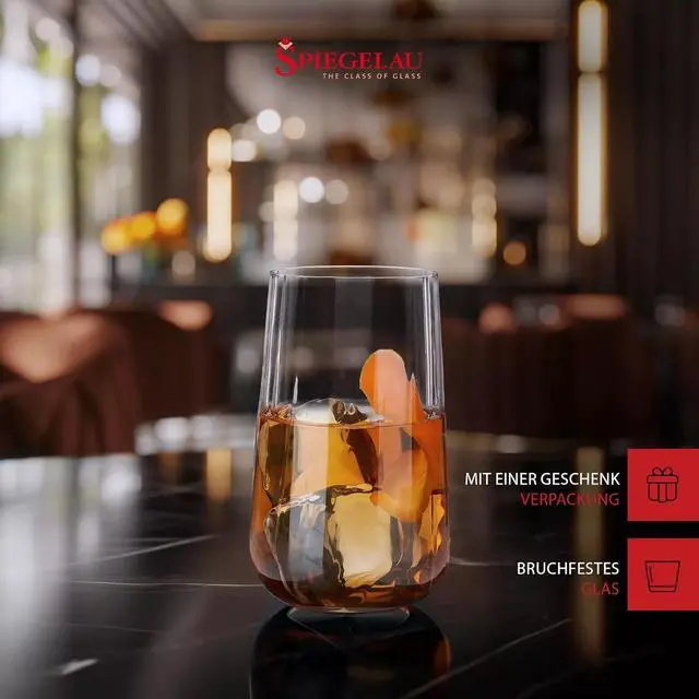 Alt view image 6 of 6 - Spiegelau Lifestyle Longdrink Tumblers Highball Glass, Set of 4 - Clear