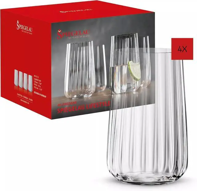 Main image of Spiegelau Lifestyle Longdrink Tumblers Highball Glass, Set of 4 - Clear