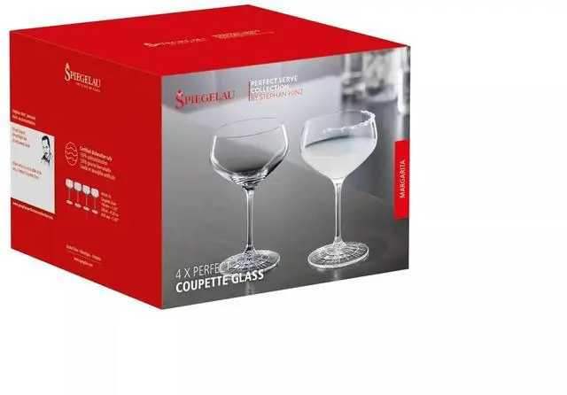 Alt view image 4 of 6 - Spiegelau Prefect Coupette Cocktail & Coupe Martini Glasses, Pack of 4 - Clear