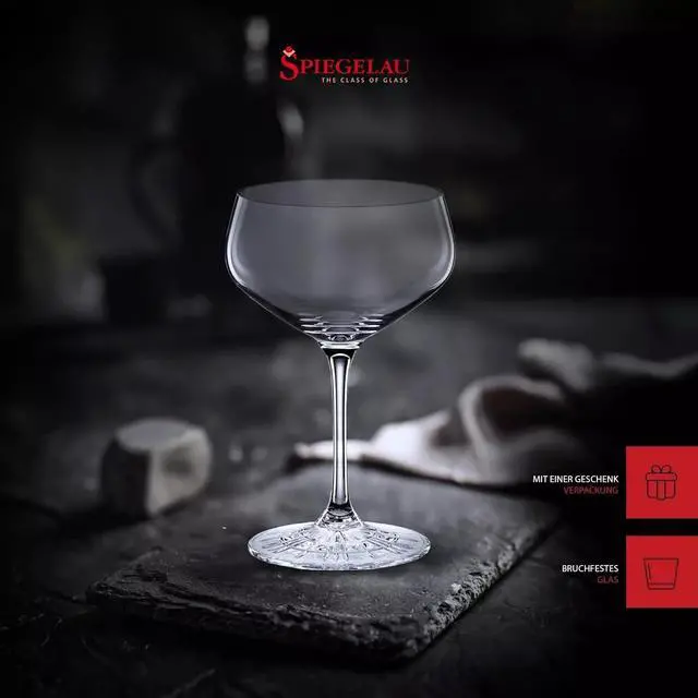 Alt view image 2 of 6 - Spiegelau Prefect Coupette Cocktail & Coupe Martini Glasses, Pack of 4 - Clear