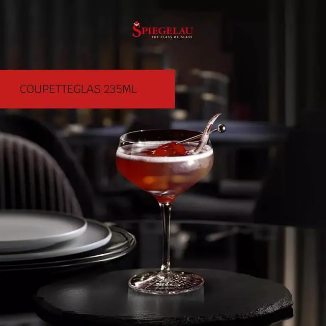 Alt view image 3 of 6 - Spiegelau Prefect Coupette Cocktail & Coupe Martini Glasses, Pack of 4 - Clear