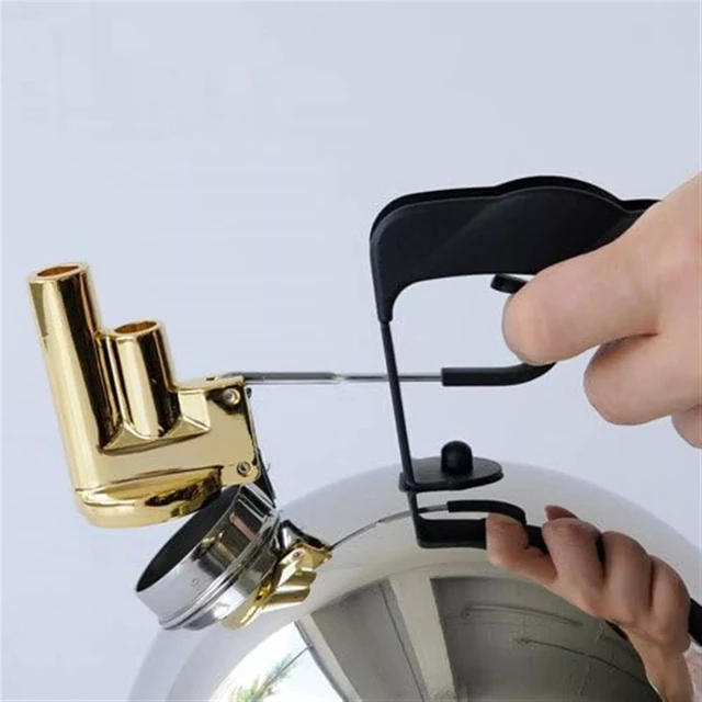 Alt view image 5 of 5 - Alessi 2.09-qt. Contemporary Stainless Steel Bottom Water/Tea Kettle, Black