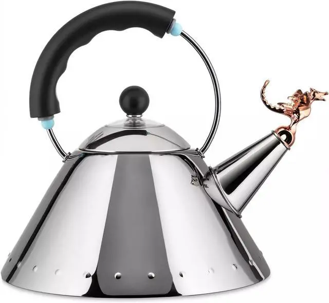 Alt view image 4 of 5 - Alessi Stainless Steel Tea Rex Kettle, Prehistoric Reptilian Whistle, 2.1 Quarts