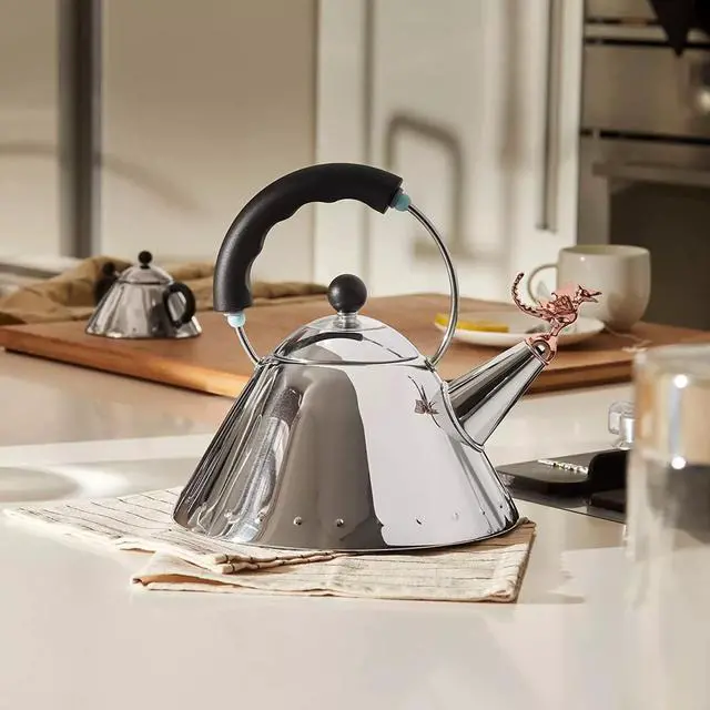 Alt view image 3 of 5 - Alessi Stainless Steel Tea Rex Kettle, Prehistoric Reptilian Whistle, 2.1 Quarts