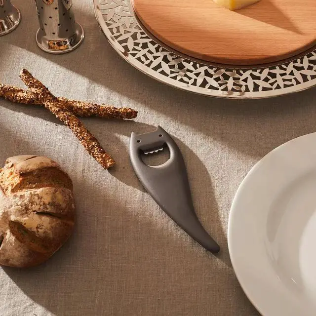 Alt view image 4 of 4 - Alessi ABC01 B Diabolix Durable Curved Shape Bottle Opener Anthracite (Black)
