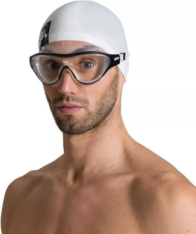 Alt view image 4 of 6 - Arena Unisex The One Mask, Comfortable Fit & w/proof Googles, Smoke/Black/Black