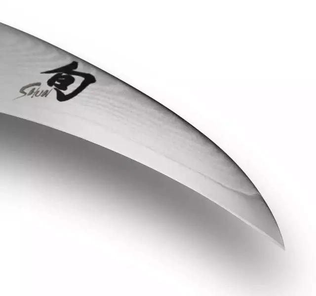 Alt view image 7 of 11 - Shun Classic 2.5" Bird's Beak Paring Knife with D-Shaped Pakkawood Handle, Ebony