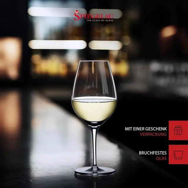 Alt view image 3 of 6 - Spiegelau 4-Pack Authentis White Wine Glasses, Dishwasher Safe - Clear