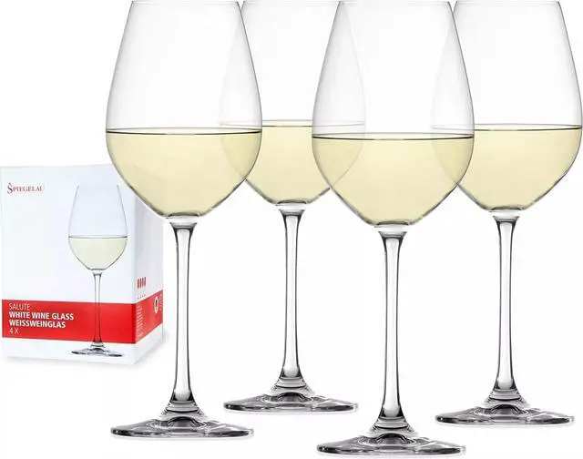 Main image of Spiegelau 4-Pack Salute White Wine Glasses, Dishwasher Safe - Clear