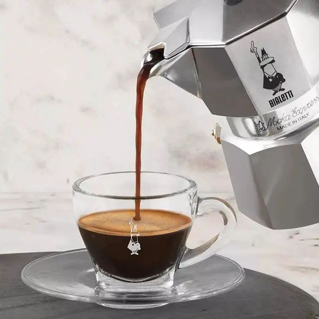 Alt view image 4 of 5 - Bialetti Moka Express 4-Cups Export Stovetop Espresso Maker, Silver