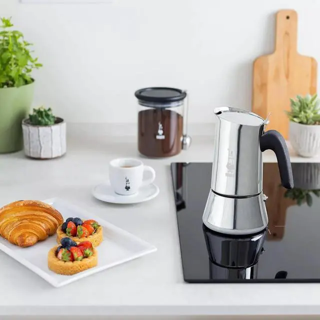 Alt view image 6 of 6 - Bialetti New Venus Stovetop Induction Espresso Coffee Maker, 10 -Cups, Silver