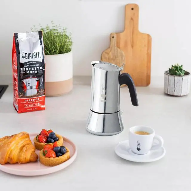 Alt view image 2 of 6 - Bialetti New Venus Stovetop Induction Espresso Coffee Maker, 10 -Cups, Silver