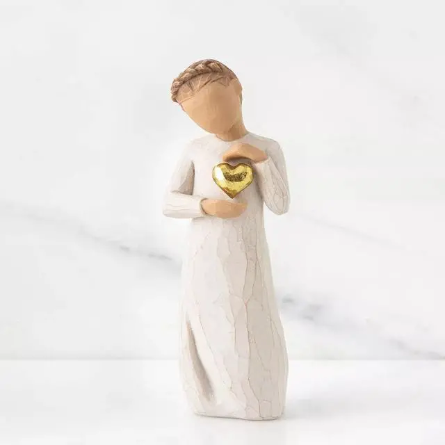 Alt view image 5 of 5 - Willow Tree Keepsake, Kept Forever in the Heart, Hand-Painted Resin Figure