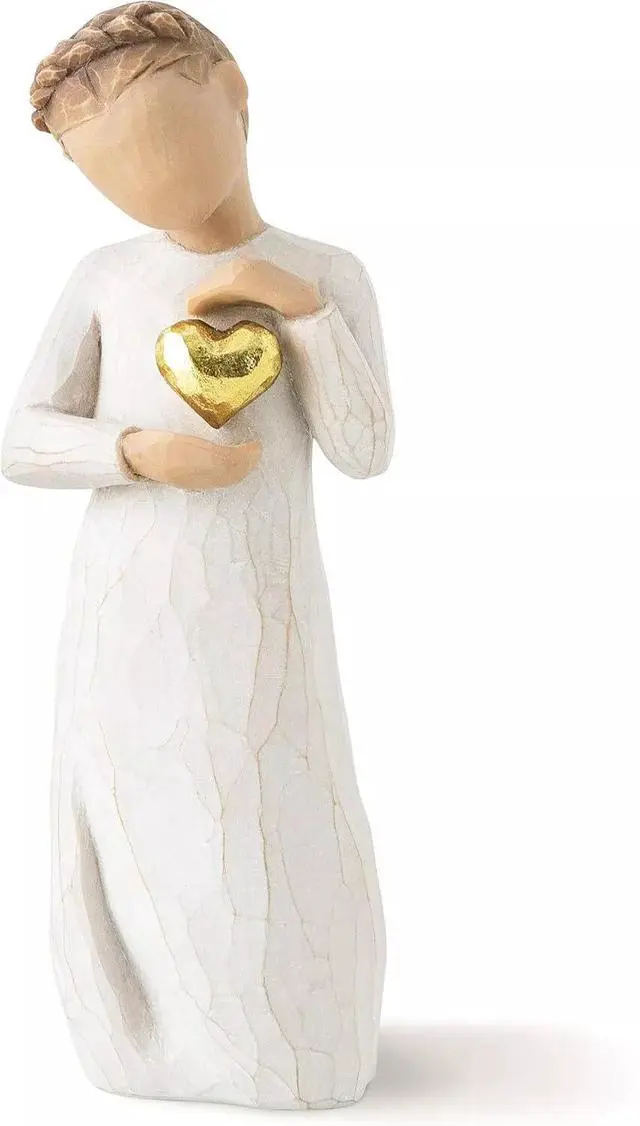 Main image of Willow Tree Keepsake, Kept Forever in the Heart, Hand-Painted Resin Figure