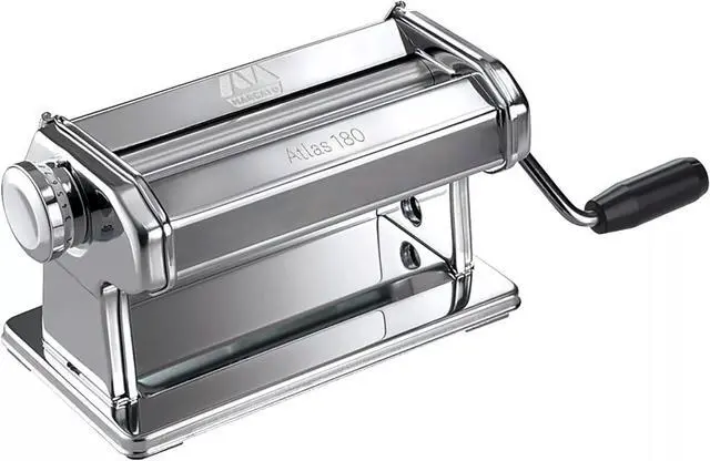 Main image of Marcato Atlas 180 MM Roller Sheeter Stainless Steel Pasta Maker, Silver